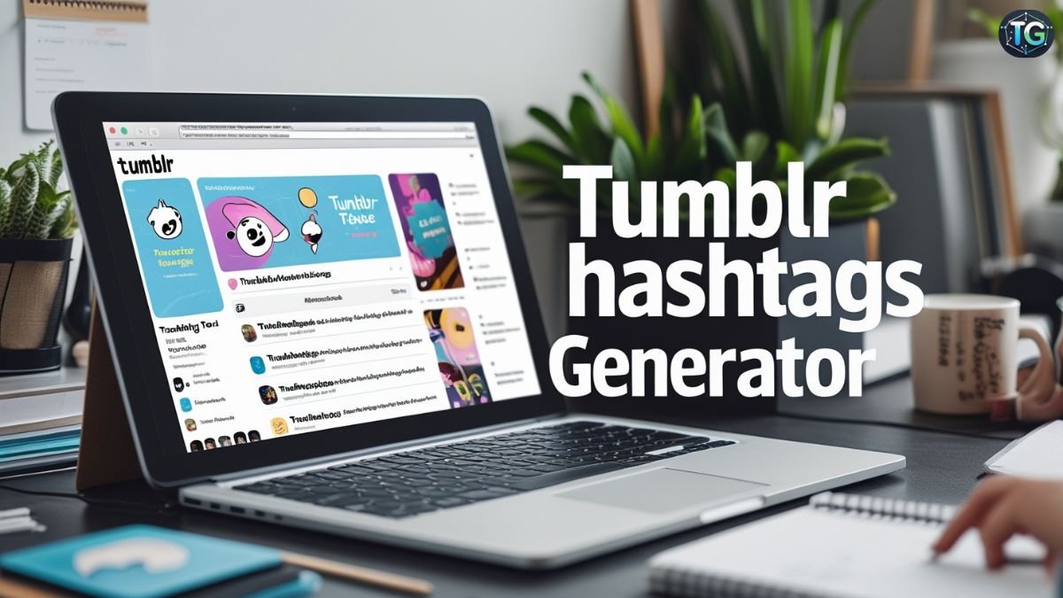 Tumblr Hashtag Generator Tool on a Laptop